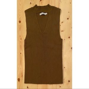 NEED | Cutout olive green tank